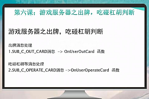 网狐COCOS游戏开发入门到实战教程06:游戏服务器之出牌与吃碰杠判断