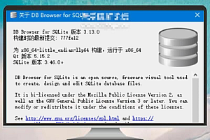 免费SQLite数据库管理工具:DB Browser for SQLite 3.13.0 正式版